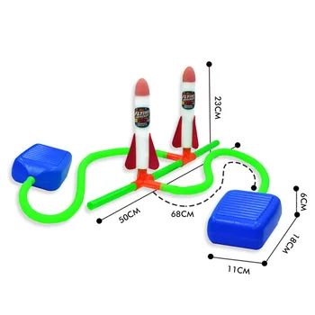 Nauja Vaikų dvigubas pedalas raketų paleidimo žaislas EVA patrankos, raketų paleidimo raketa veiklos lauke, vaikų žaislai