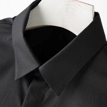 Prekės vyriški Marškiniai 2019 Aukščiausios kokybės Verslo vyras suknelė Marškiniai ilgomis rankovėmis vientisos spalvos Plonas Camisas Plius dydis 4XL Atsitiktinis Chemise
