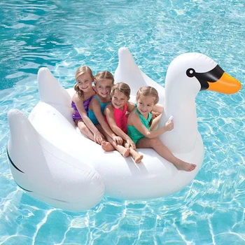Pripučiami Plaukimo Baseinas Plaukti Vasarą Ežero Plaukimo Poilsio Kambarys, Baseinas Vaikams Milžinišką Rideable Balta Pripučiami Swan Dizaino Žaislai Plaukti Plaustu
