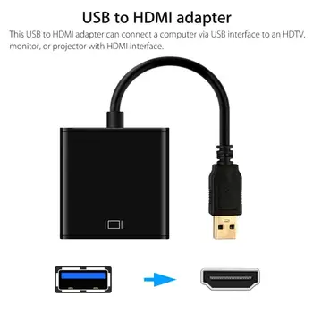 Plugable Suderinama Ekranas Vaizdo Grafikos Adapteris Keitiklis USB 3.0 Kabelis, Kompiuteriniai Kabeliai Jungtys