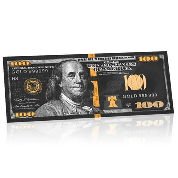 Antikvariniai Juodojo Aukso Folija 100 USD Valiuta Atminimo Amerikos Dolerių Padirbtų Pinigų Suvenyrų Dovanų Pasaulio Banknotų Kolekcija