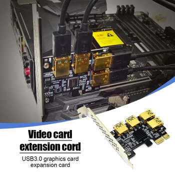 PCIE 1 iki 4 USB 3.0 PCI Express Stove Kortelės 1x į PCIe 16x Port Multiplier Adapterio plokštę už BTC Bitcoin Miner Kasybos DROPSHIPPING