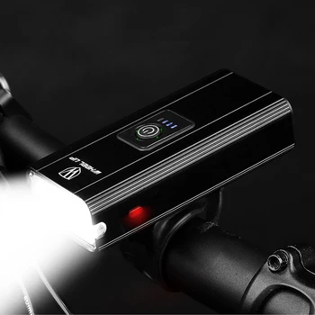 Rato Dviračio Šviesos Rainproof USB Įkraunamas LED 1200mAh MTB Priekinis Žibintas priekinis žibintas Aliuminio Ultralight Žibintuvėlis Dviračio Šviesos
