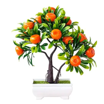 1Pc Dirbtinių Vaisių Apelsinų Medis Bonsai Biure Sodo Darbalaukio Puodą Dirbtiniai Augalai Šalis Dekoro ir Namų Dekoro Priedai