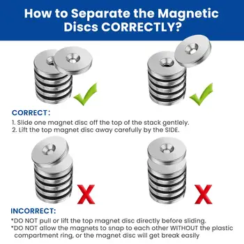 5-25pcs Neodimio Disko Įsprausti Skylę Magnetai,Stiprūs Nuolatiniai Retais Žemės Magnetais