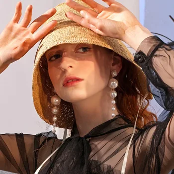 2021 NAUJAS MADOS moterų auskarai karšto pardavimo korėjos paprasta temperamentas ilgai imitacija, perlų pakabukas mados asmenybės universalus