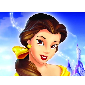 5d Diamond Dažymas Disney Princess Belle Animacinių filmų Grožis ir Žvėris Aikštėje Diamond Tapybos Kryželiu Mozaikos Dekoro Dovana