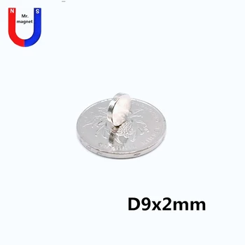 50pcs 9x2 mm Neodimio Magnetas Disko N35 Nuolatinio Mažų Apvalių Super Galingas, Stiprus Magnetinis Magnetai Amatų 9 mm x 2 mm
