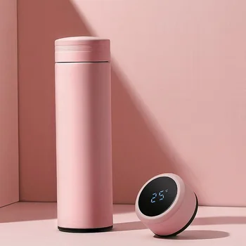 500ml smart vakuuminės kolbos Japonijos paprastas termometras taurės ekranas temperatūra matinio vandens puodelį dovanų taurės automobilių vakuuminė kolba
