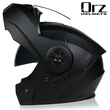 ORZ Modulinės Apversti Aukštos Kokybės Full Face Lenktynių Motociklo Šalmas, Dvigubas Skydelis Motokroso Moto Šalmas Cascos Para Moto Unisex DOT