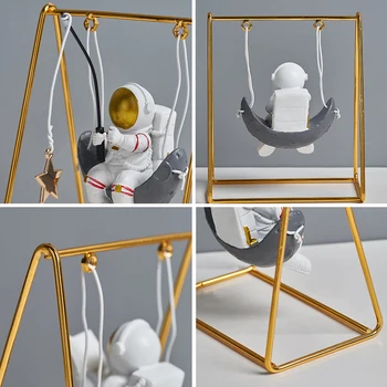 Modernaus Stiliaus Astronautas Statulos Kūrybos Skulptūros Miniatiūrinės Figūrėlės Amatų Biuro, Namų Dekoravimo Reikmenys Velykų Dovana