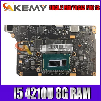 Akemy NM-A074 Plokštė Lenovo JOGOS 2 PRO YOGA2 PRO 13 Nešiojamojo kompiuterio pagrindinė Plokštė CPU I5 4210U 8G RAM 00% Testas