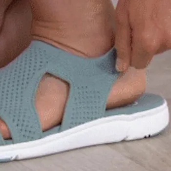 Moterų Sandalai 2021 Moterų Batų Mados Megzti Kvėpuojantis Sneaker Sandalas Ponios Atsitiktinis Sporto Elastinga Butai Batus Moteris Sandalas