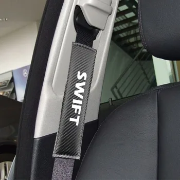 Automobilių Saugos Diržo Dangtelis Suzuki Swift Priedai Anglies Pluošto Sėdynės Diržo Pečių Trinkelėmis Transporto Priemonės Tiekimo Auto Interjero Stilius