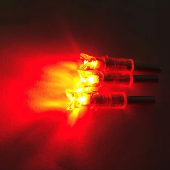 3PCS LED Šviesos apšviesta Rodyklių Launch Pad Uodega Šaudymo iš Lanko Apšviesta Nock Junginys Svogūnai LED Rodyklių Nock su Atsuktuvu