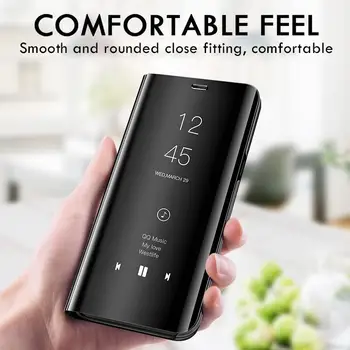 Smart Veidrodis Apversti Telefoną Atveju KOLEGA Reno Realme 10X Zoom AX5S 3 X A5 C1 2 C2 A1K A3S A12E AX5 K3 3I Pro Lite 2019 Stovo Dangtelis