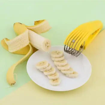 Nerūdijančio Plieno Bananų Slicer Įrankius, Vaisių, Daržovių Dešra Slicer Salotos Sundaes Įrankius, Kepimo Įrankiai, Virtuvės Reikmenys Prietaisai