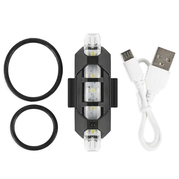 Dviračio Šviesos 5 LED USB Įkrovimo Kalnų Dviračių Galinis Žibintas užpakalinis žibintas Naktį Jojimo Įspėjimo Dviračių Šviesos Dviračių Priedų