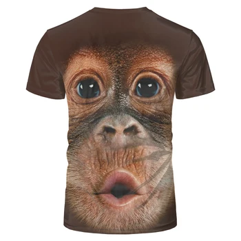 T-marškinėliai 3D vyrai moterys 2021 m. Vasaros Spausdinti Gyvūnų Beždžionė marškinėliai trumpomis Rankovėmis Juokinga Dizaino Laisvalaikio Viršūnes Tees grafinis T-shirt