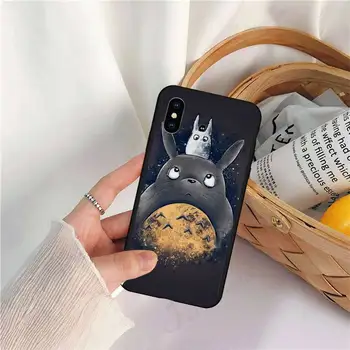 Animacinių filmų Studijos Ghibli Totoro anime Telefono dėklas skirtas iPhone 11 12 pro XS MAX 8 7 6 6S Plus X 5S SE 2020 XR