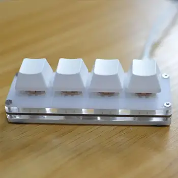 Nešiojamų Ir Patvarus, 4-Raktas USB Mini Mechaninė Klaviatūra 