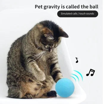 Smart Kačių Žaislai Interaktyvus Kamuolys Katžolių Katė Mokymo Žaislo Augintinio, Žaisti Kamuolys Pet Piskliwy Reikmenys, Gyvūnų garsai Žaislas Katėms Kitten