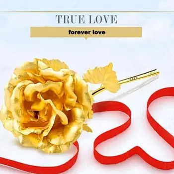 24K Aukso Folija Rose Flower 