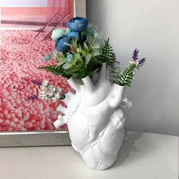 Anatominiai Širdies Formos Gėlių Vaza Šiaurės Stiliaus Gėlių Vazonas Meno Skulptūros, Vazos Darbalaukio Augalų Puodą Namų Dekoro Ornamentą Dovanos