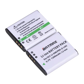 Batmax Li-50B Li50B Baterija +LCD Dvigubas Kroviklis su C Tipo Prievadas, skirtas Olympus u6010 u6020 už 