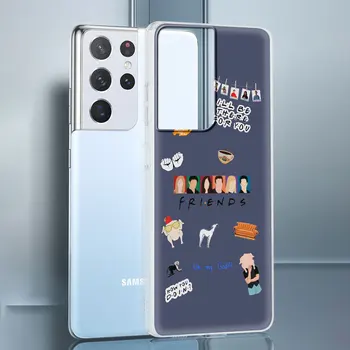 Silikoninis Telefono dėklas Samsung Galaxy S21 Ultra S20 FE 5G S10 S10e S8 S9 S20 Plius S7 Central Perk Draugais Padengti Coque Fundas