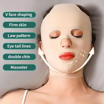 3D Daugkartinio naudojimo Kvėpuojantis Grožio Moteris Stabdžių Lieknėjimo Tvarstis V Shaper Full Face Lift Miego Kaukė