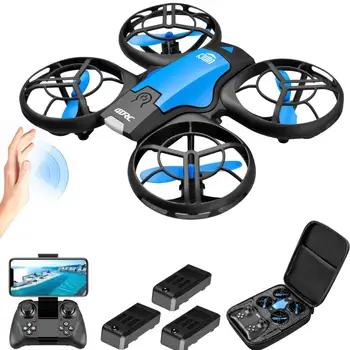 V8 Mini Drone 4K 1080P HD Kamera, WiFi Fpv Oro Slėgio Aukščio Laikyti Juoda Quadcopter RC Drone Žaislas
