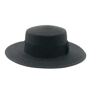 Saulės skrybėlės vyrai moterys masto kraštų juostelės juosta chaki juodas klasikinis paprastas šiaudines skrybėles apsaugos nuo saulės atsitiktinis lauko paplūdimio vyrų, moterų skrybėlę
