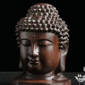Mados Budos Statula Mediniai Statulėlės Raudonmedžio Indija, Budos Galva Statula Amatų Dekoratyvinis Ornamentas