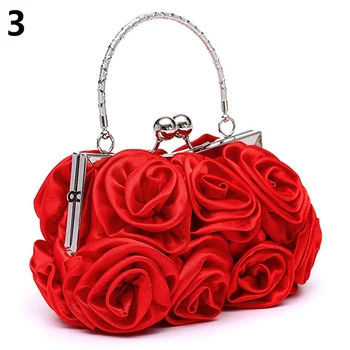 2021 Rankinėje Moterų Mados Rožių Gėlių Modelio Sankabos Krepšys Vakare Šalies Nuotakos Rankinę naujų karšto pardavimo mados