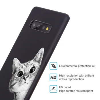 Minkštos TPU Dangtelis skirtas Samsung Galaxy S21 Atveju Juodosios Katės 