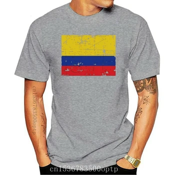 Kolumbijos Vėliava Vintage Retro Stiliaus Kolumbijos T-Shirt Dovanų Idėjos