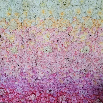 6PCS Gradientas Aritificial Šilko Rožė Gėlių Sienų Plokštės Apdaila Gėlės, Vestuvių Kūdikio Dušas Šalis Fotografijos Fonas