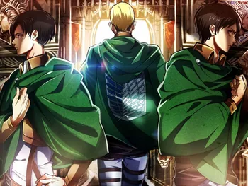 Išpuolis Titan Kostiumas Žalias Apsiaustas Japonų Anime Cosplay Shingeki No Kyojin Hoodie Mikasa Apsiaustu Skautų Legiono Kailis