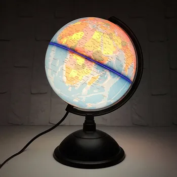 20cm LED Pasaulio Gaublio Žemės Tellurion Žemėlapis Sukasi Stendas Geografija Švietimo Žaislai, Home Office 