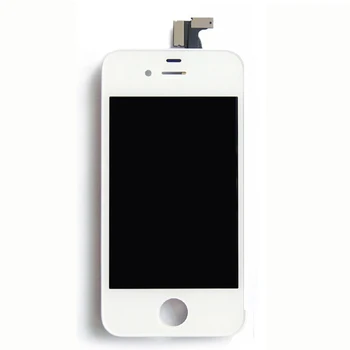 Juoda Balta LCD iPhone 4, 4S, 4G LCD Ekranas Jutiklinis Ekranas skaitmeninis keitiklis Asamblėjos iPhone 4G 4S Priekiniai Pantalla AAA Pakeitimo