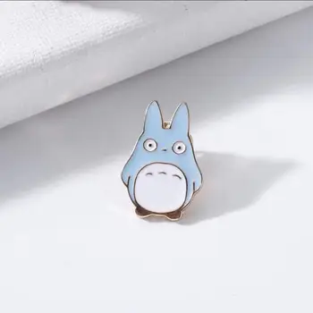 SWOS Totoro Emalio Smeigtukai Marškinėliai Sagės Ženklelis Kuprinė Animacinių filmų Gyvūnų Papuošalai