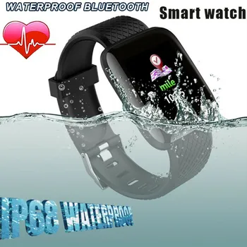 116, PRIDĖJUS Spalvotas Ekranas, Smart Watch Širdies ritmas, Kraujo Spaudimas Vandeniui Fitneso Tracking Žiūrėti AC889