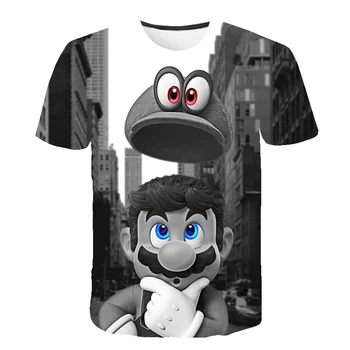 2021 naujas vasaros Super Mario 3D atspausdintas T-shirt vyrų ir moterų trumparankoviai mados atsitiktinis Harajuku gatvės drabužių