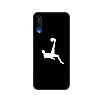 Juoda tpu Case For Samsung Galaxy A50 50S A30S A10 A01 A11 A21S A31 A41 A51 A71 M21 M30S S10 LITE Padengti Gaisro Futbolo