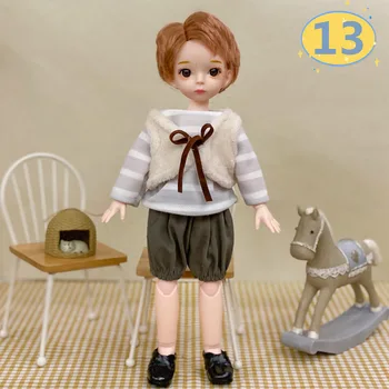 Naujas 1/6 30cm Berniukas BJD Doll, 3D Modeliavimas Eyes13 Sąnarių Kilnojamojo Mados Nustatyti Dress Up Berniukas Lėlė Mergaitė Žaisti Namuose Žaislas Gimtadienio Dovana