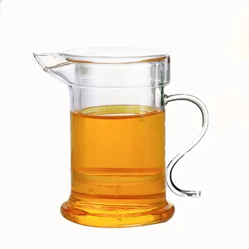 300ml kūrybos stiklo arbatos gamintojas Kinų stiliaus filtras arbatos puodelis su rankena dangčio stiklas arbatos rinkinys puodelis Arbatos rinkinys