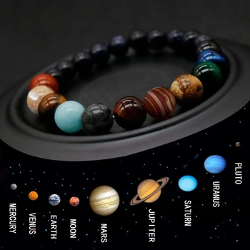 2020 Planetos Apyrankės Galaxy Apyrankę Aštuonių Planetų Apyrankė Bižuterijos Kosminės Moterų Žavesio Nuorodą ChainCouple Apyrankė