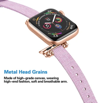 Drobė Diržu, Apple Watch Band 44mm 40mm 38mm 42mm correa watchband Mados Apyrankė IWatch Serijos 6 SE 5 4 3 2 1 Diržas