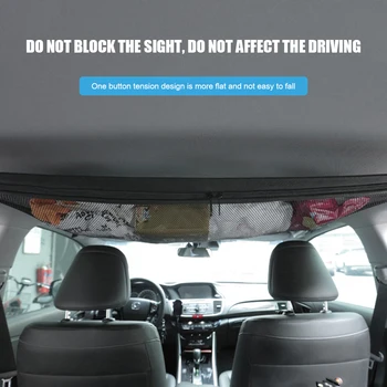 8kg Automobilio Stogo Saugojimo Akių Maišą Interjero Krovinių Universalus Netbag Reguliuojamas Įvairenybės Saugojimo Priemonė, Net Krepšys, Viduje Lubų